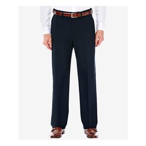 J.M. HAGGER Mens Navy Flat Front, Classic Fit Stretch Suit Separate Pants 36X29